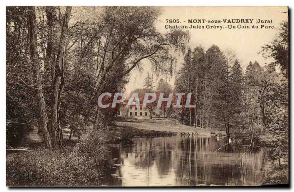 Schloss Jules Grévy - Ein Eckchen des Parks - Mont-sous-Vaudrey (Jura) - Vorderseite
