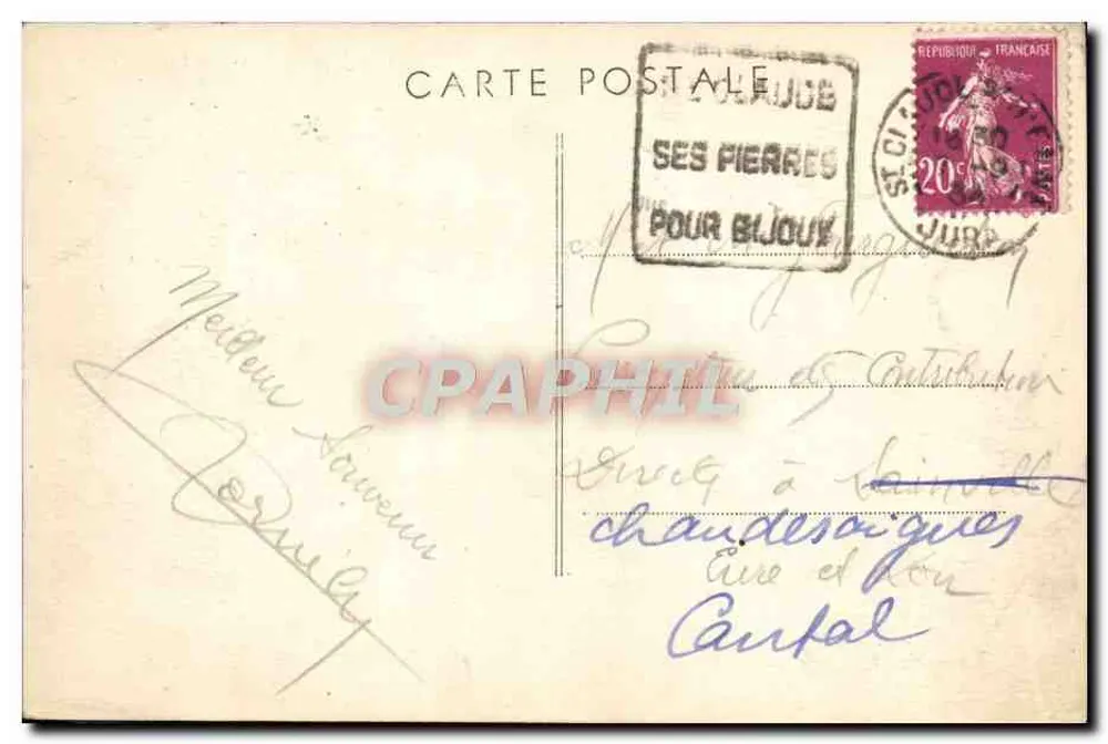 SAINT-CLAUDE (Jura) — O Ponte Central e Vista Geral — n°250 - Verso