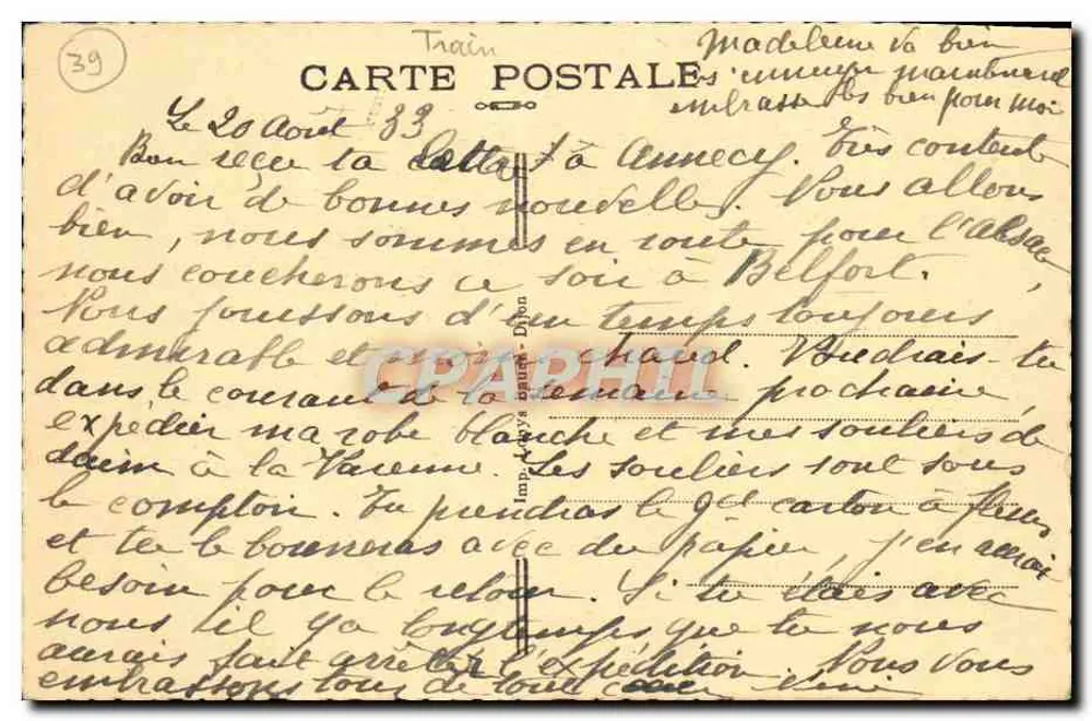 Morez (Jura) — I Quattro Viadotti — G. Roucureau, Libraio, Morez (Jura) - Verso