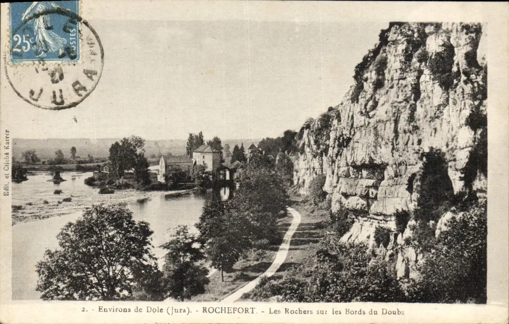 Rochefort (Jura) — Die Felsen an den Ufern des Doubs — Verlag: Childe Karrer - Vorderseite