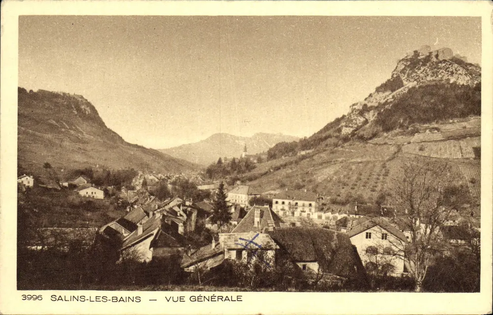 Salins-les-Bains — Widok ogólny — wydawca Braun & Cie, nr 3996 - Awers