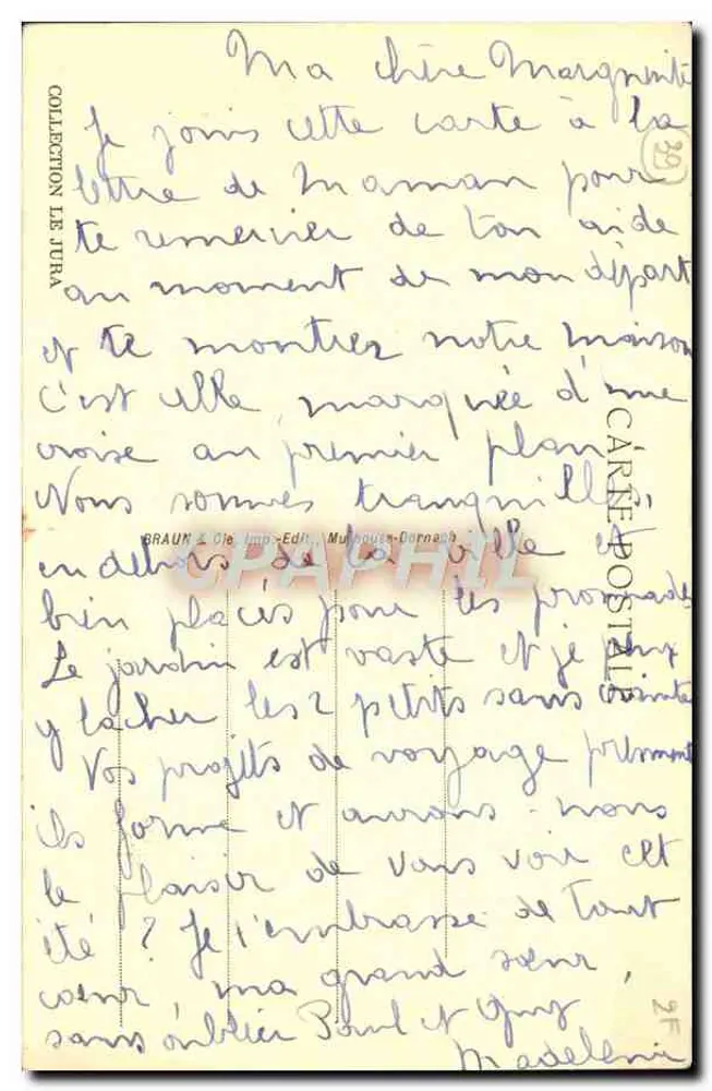 Salins-les-Bains — Widok ogólny — wydawca Braun & Cie, nr 3996 - Rewers
