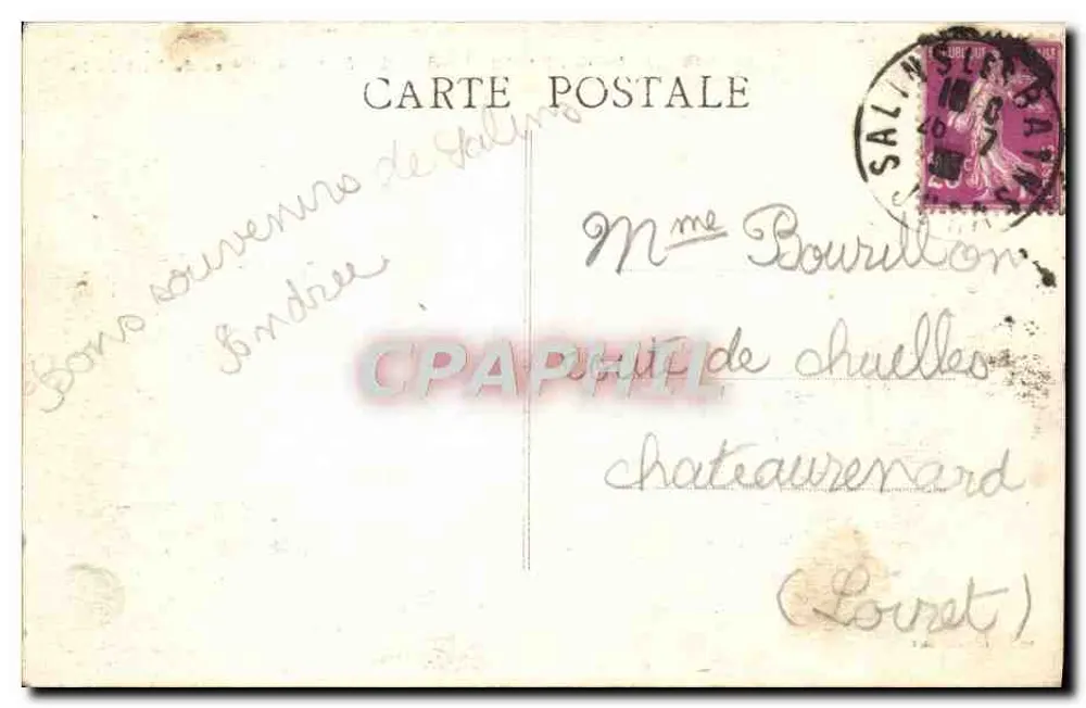 Salins-les-Bains (Jura) — Fort St-André aus Sicht des Fort Belin — Verleger: L. Duhem, Nr. 131 - Rückseite