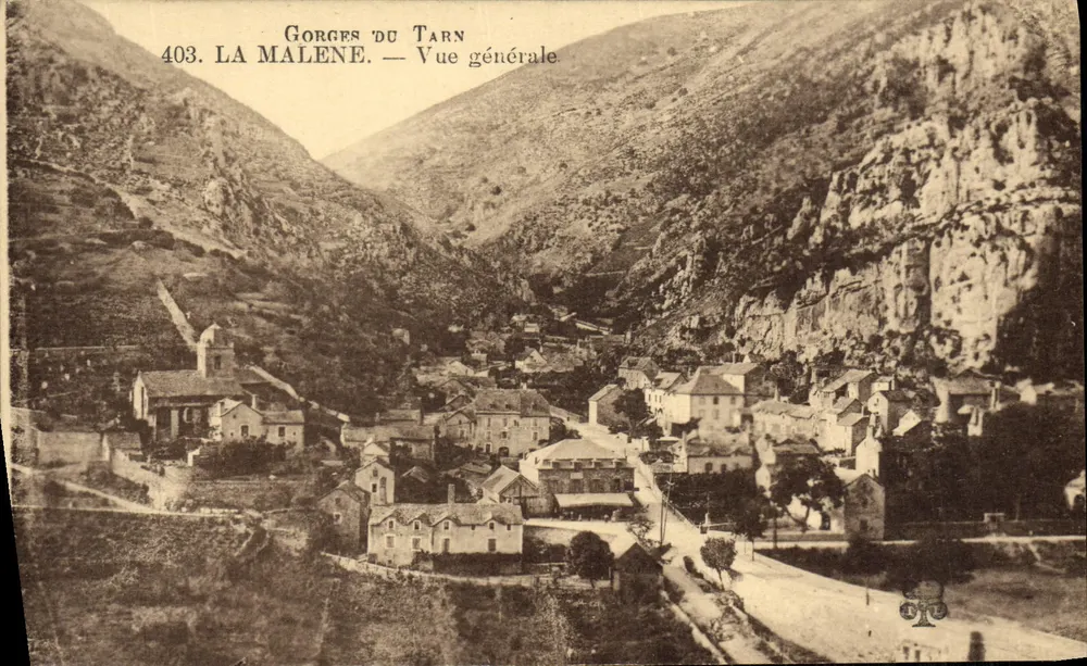 Gorges do Tarn — La Malène — Vista geral — Editor especial do Grand Hérap de La Malène (Lozère) - Frente