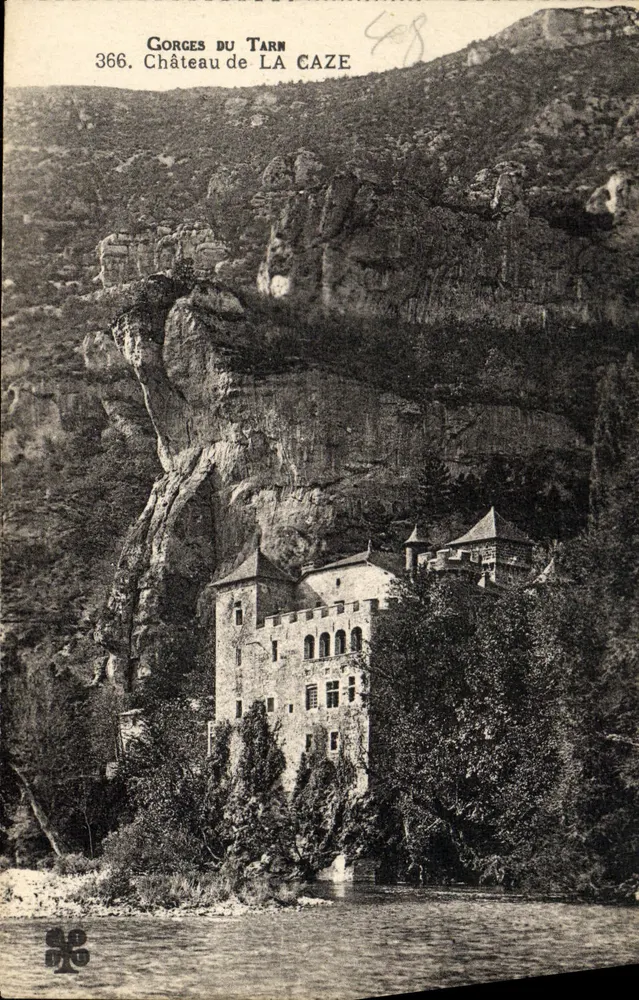 Gorges do Tarn — Castelo de La Caze — Editor não identificado, n° 366 - Frente
