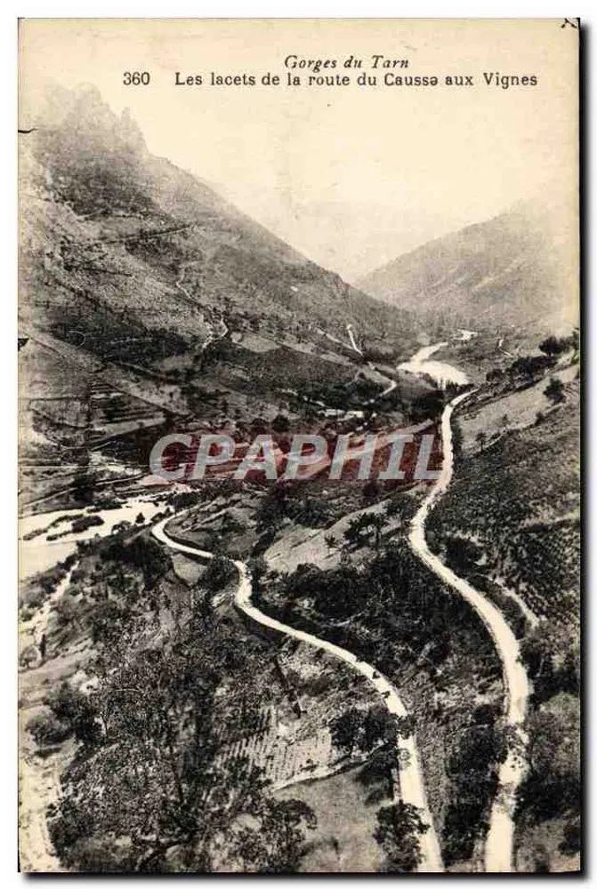 Tarn-Schluchten — Die Kurven der Straße von Caussa zu Vignes — n° 360 - Vorderseite