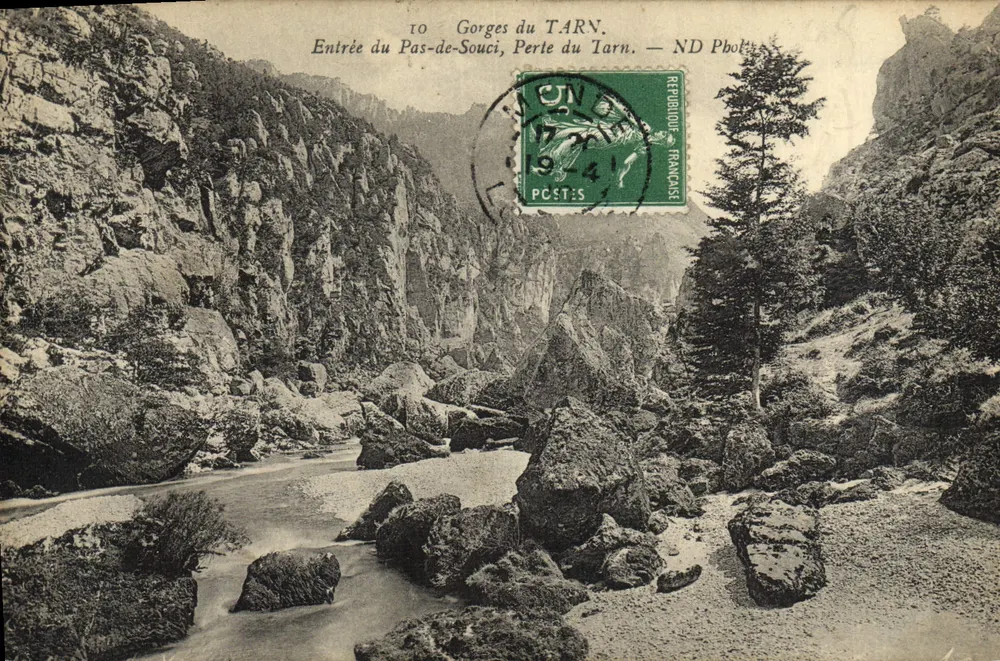 Gorges des TARN — Eingang zu Pas-de-Souci, Tarn Falls — ND Pbolt - Vorderseite
