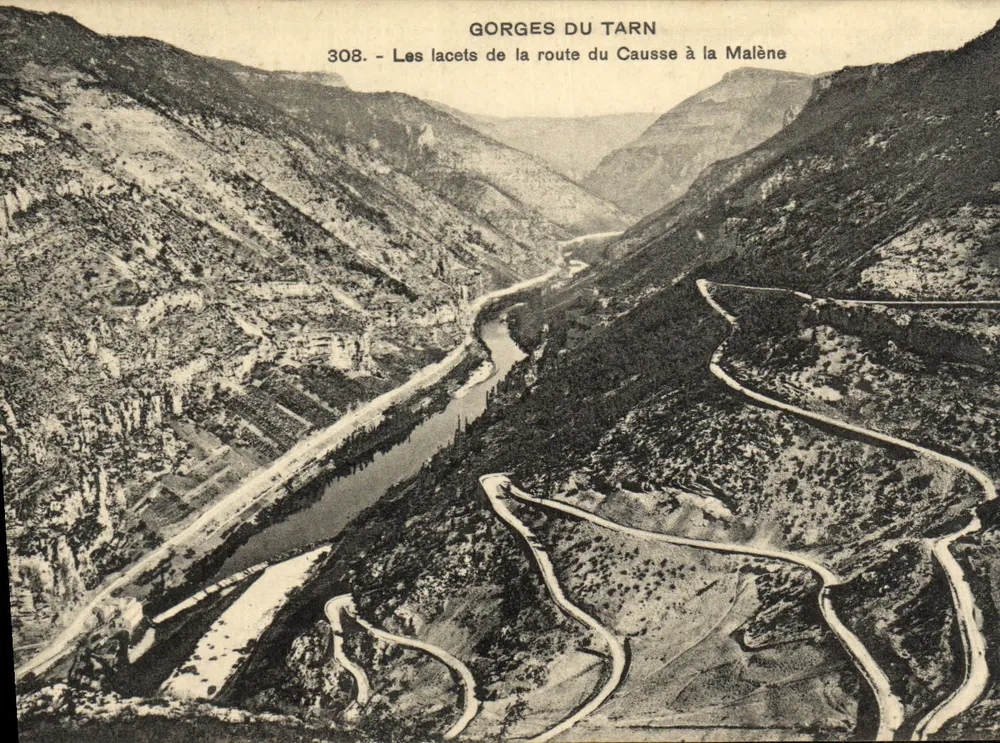 Tarn-Schluchten — Die Kurven der Straße von Causse nach Malène — n° 308 - Vorderseite