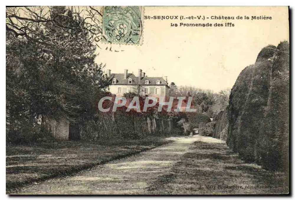 St-SENNOUX (Il.-et-V.) - Schloss La Molière — Promenade des Iffs — E. Mars, Rennes - Vorderseite