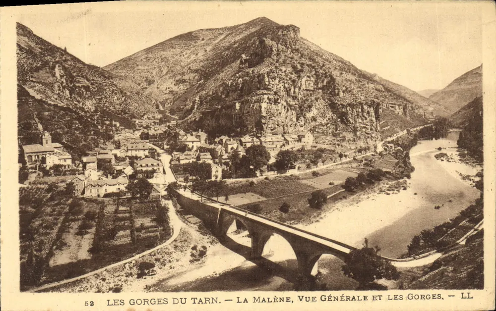 Die Gorges du Tarn — La Malène, Allgemeiner Blick und die Gorges — LL - Vorderseite