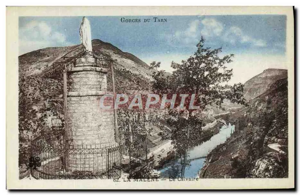 Gorges do Tarn — O Calvário em La Malène — Editor não identificado, n° 82 - Frente