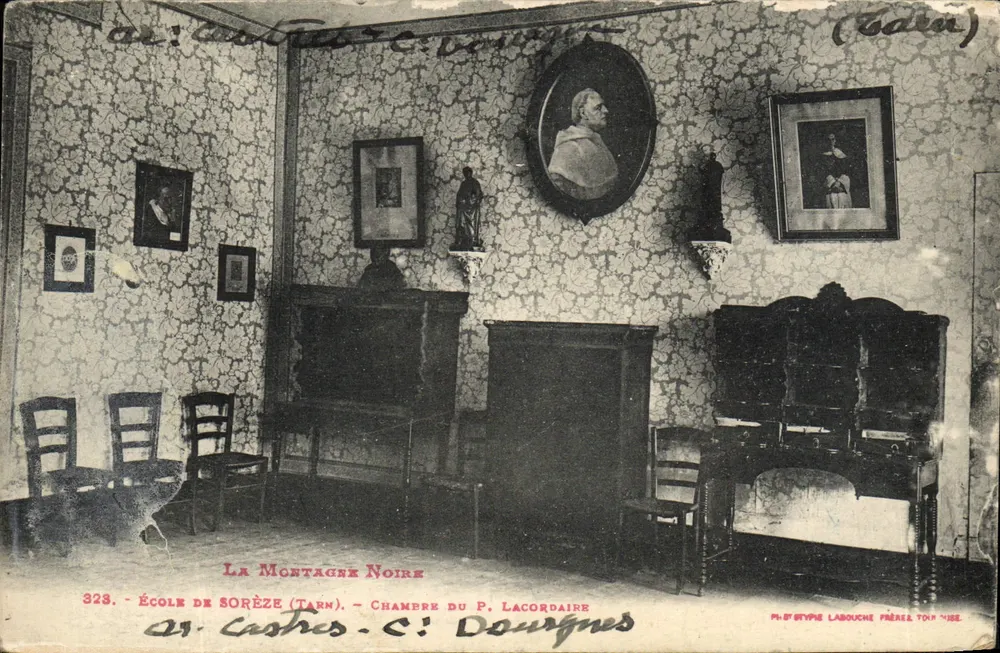 Schule von Sorèze (Tarn) — Zimmer des P. Lacordaire — La Montagne Noire - Vorderseite