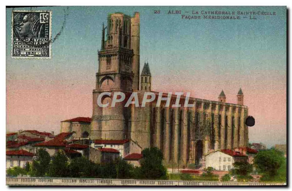Albi — Kathedrale Sainte-Cécile — Südseite — LL - Vorderseite