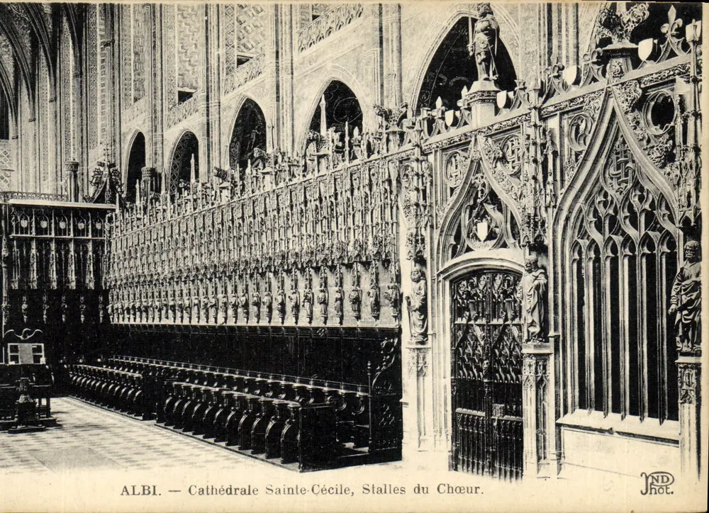 Albi — Catedral de Santa Cecília, Cadeiras do Coro — ND Phot. - Frente