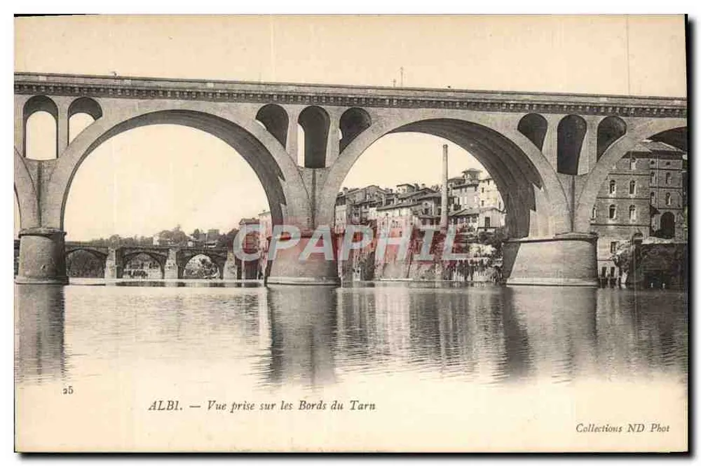Albi — Ansicht vom Ufer des Tarn — Sammlung ND Phot, Nr. 25 - Vorderseite
