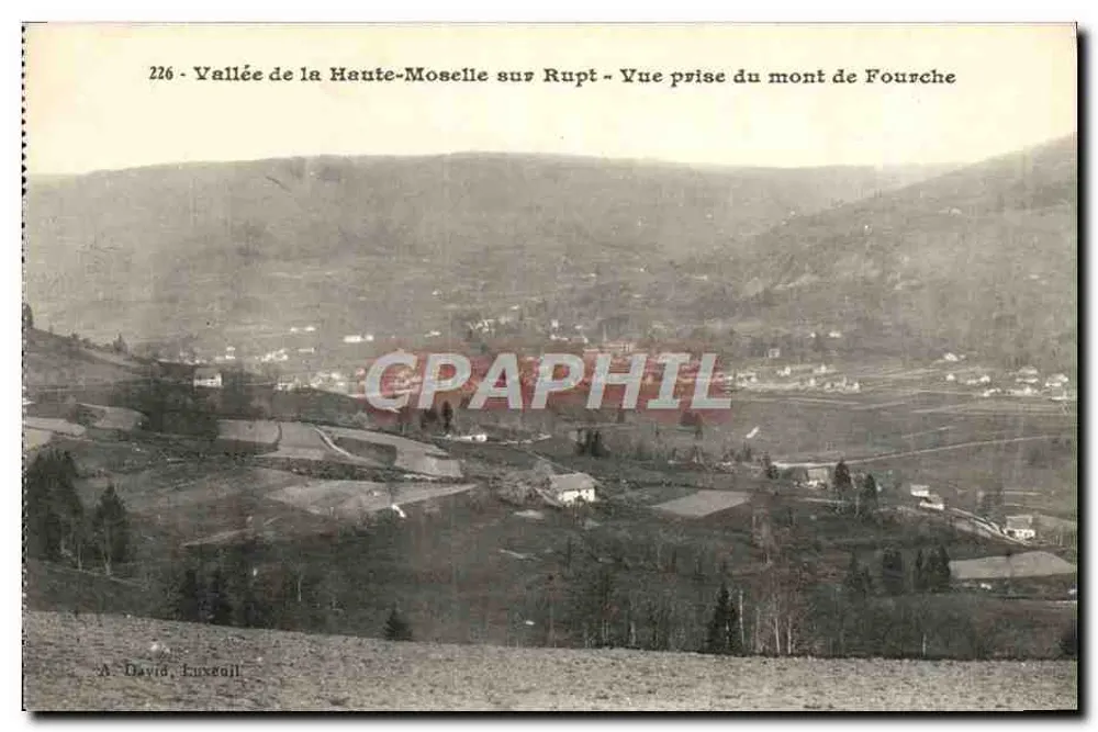 Tal der Haute-Moselle bei Rupt — Ansicht vom Mont de Fourche — A. David, Luxeuil - Vorderseite