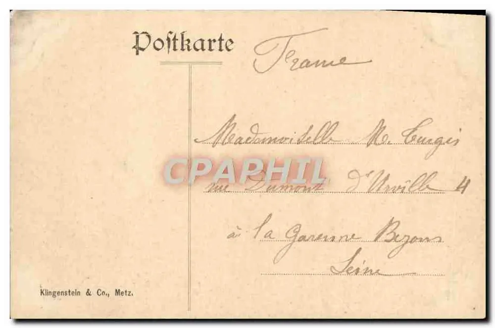 Place Royale — ehemalige Kaserne des Ingenieurkorps — A. de Kenturbz, n°10495 - Rückseite