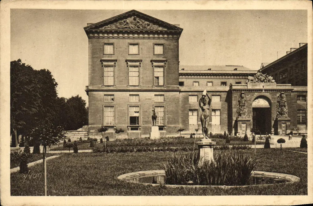Metz (Moselle) — Palast der Gerechtigkeit und Statue der Nymphe — Éditions Yvon, n°15 - Vorderseite