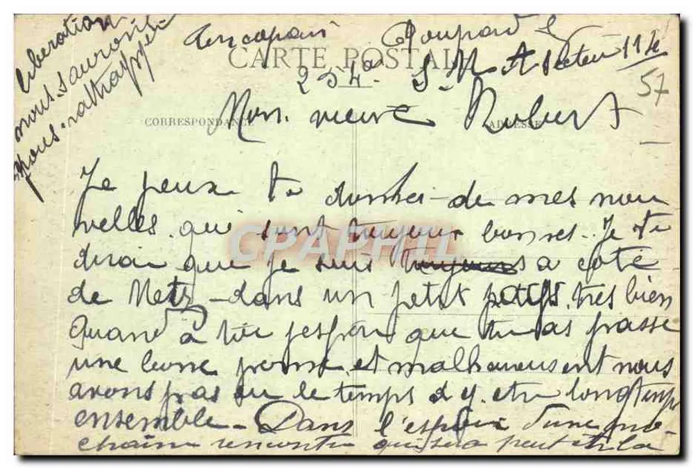 Metz - Most Świętego Jerzego — widok mostu i budynków przyległych — F. Conrerd, wyd., Metz - Rewers