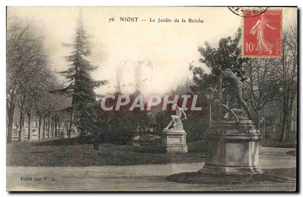 Niort — O Jardim da Brèche — Editado por V. G. - Frente