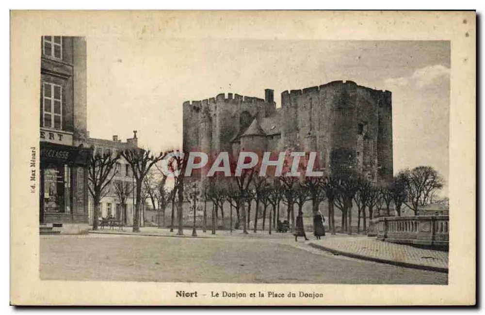 Niort — Il Donjon e Piazza del Donjon — ed. Max Mainard - Recto