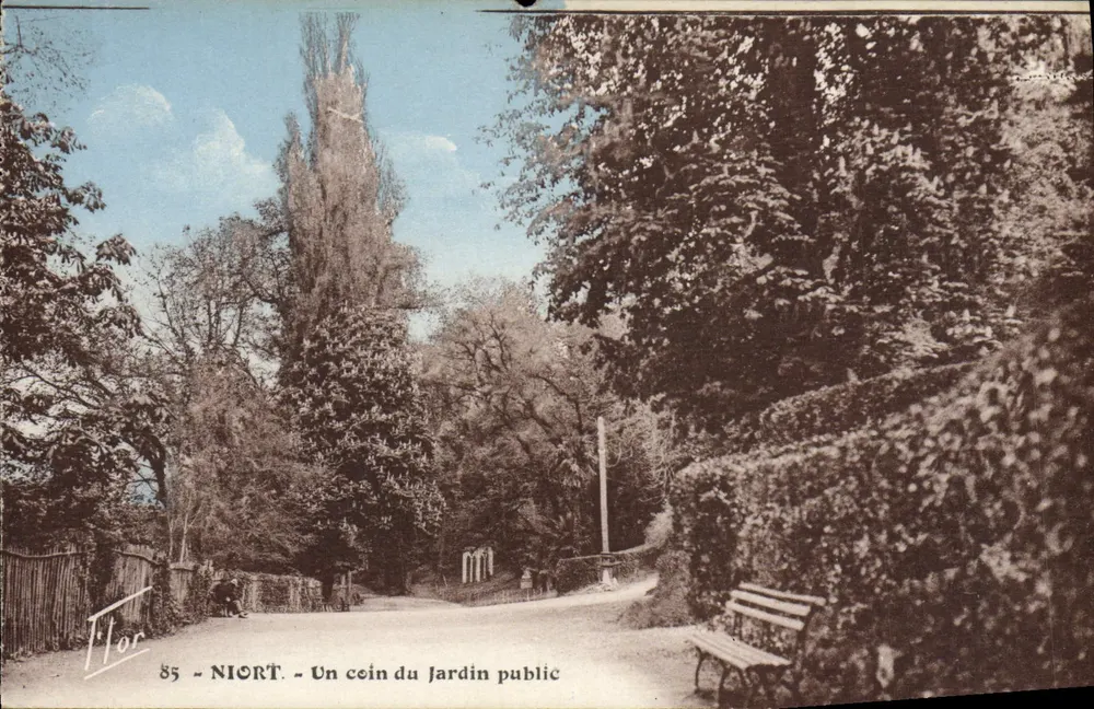 Niort — Ein Eckchen des öffentlichen Gartens — Édition Artistique Marie Carrière, Niort, n°85 - Vorderseite