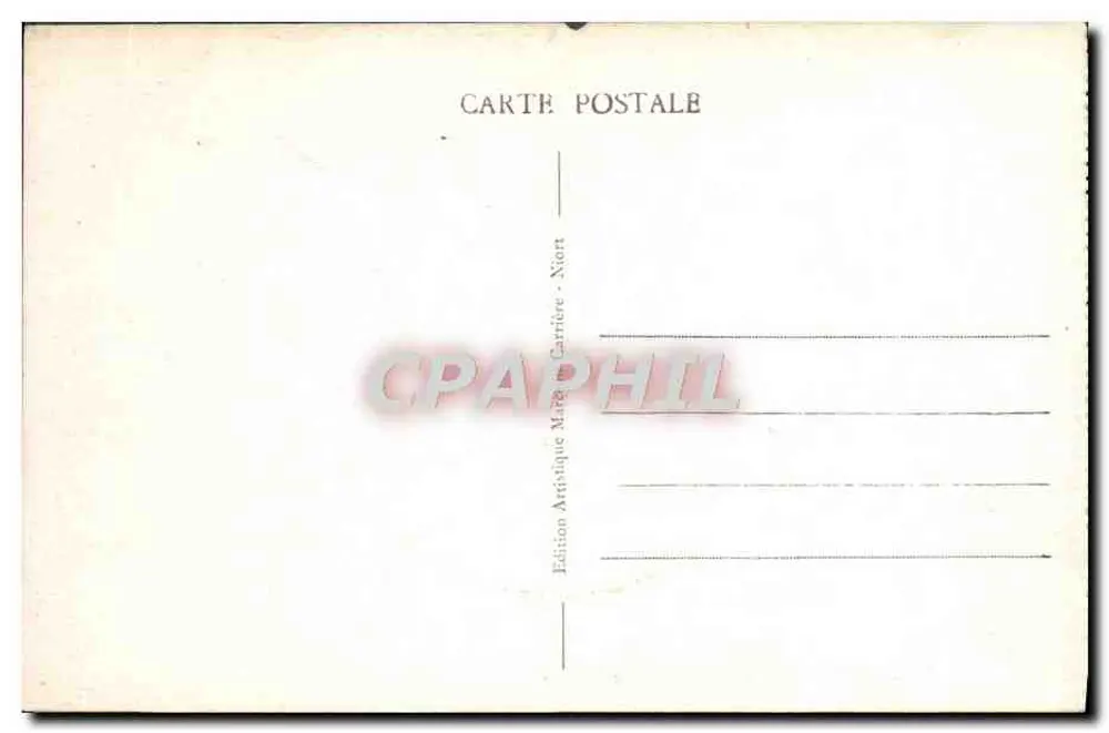 Niort — Ein Eckchen des öffentlichen Gartens — Édition Artistique Marie Carrière, Niort, n°85 - Rückseite