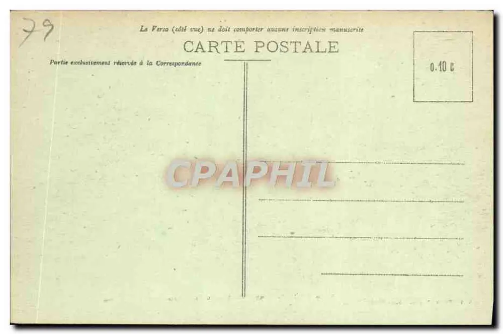 Niort (Deux-Sèvres) - A Prefeitura — Alix - Moras Sr, pap-tab-jornais, n°9 - Verso
