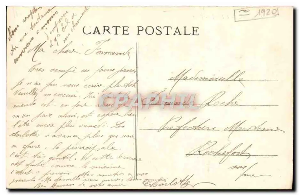 Cognac — O Hotel de Ville — editor Rouvella - Verso