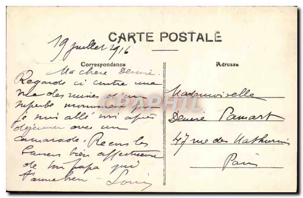 Ruinen der Abtei LA COURONNE — In der Nähe von Angoulême (Charente) — J.S.D. - 306 c. - Rückseite