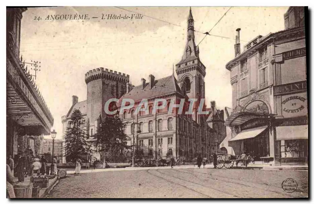 Angoulême — O Hôtel-de-Ville — Fototipia C. Jangotite, Saranok - Frente