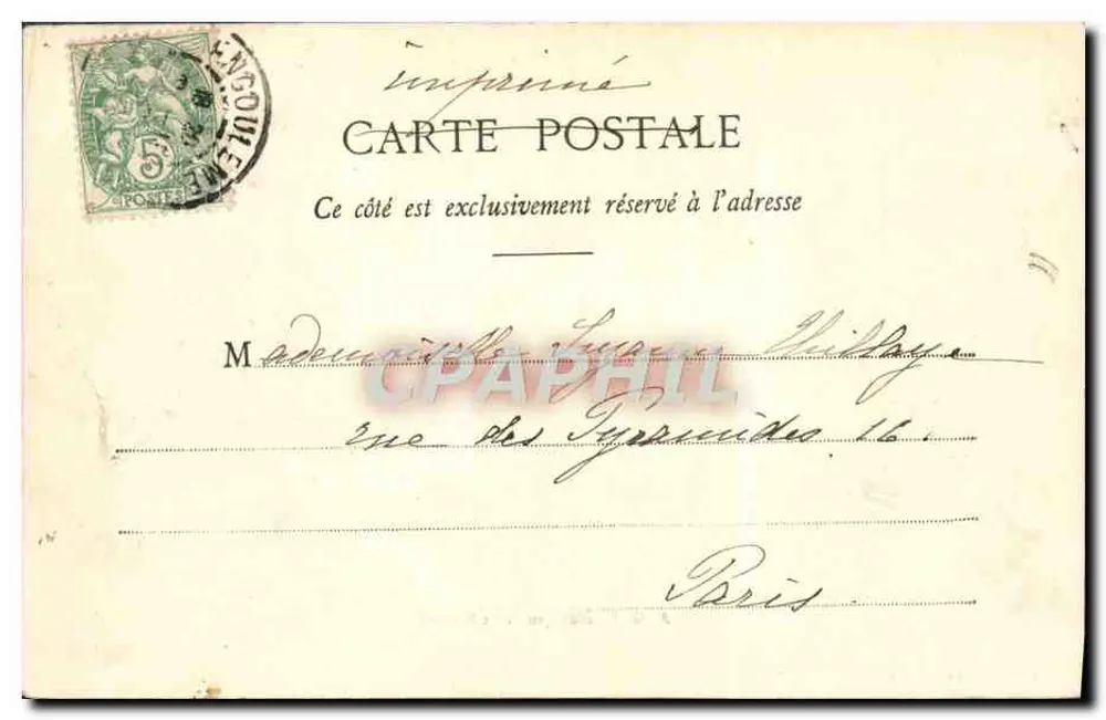 Angoulême (vista de St-Martin) — vista panorâmica — Livraria Barraud, Angoulême - Verso