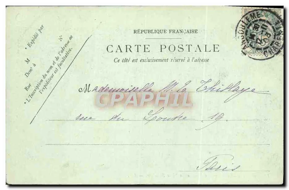Angoulême — Il Liceo e la Piazza Beaulieu — LL - Verso