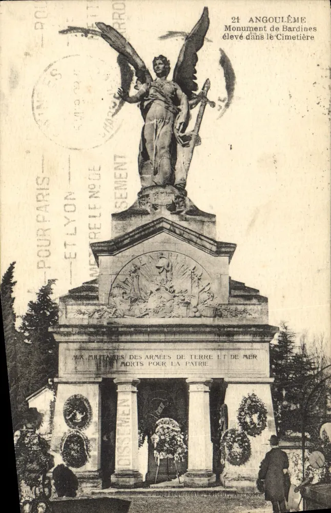 Denkmal für Soldaten der Land- und Seestreitkräfte, die für das Vaterland gestorben sind — Angoulême, Friedhof Bardines — anonymer Verlag, Nr. 21 - Vorderseite