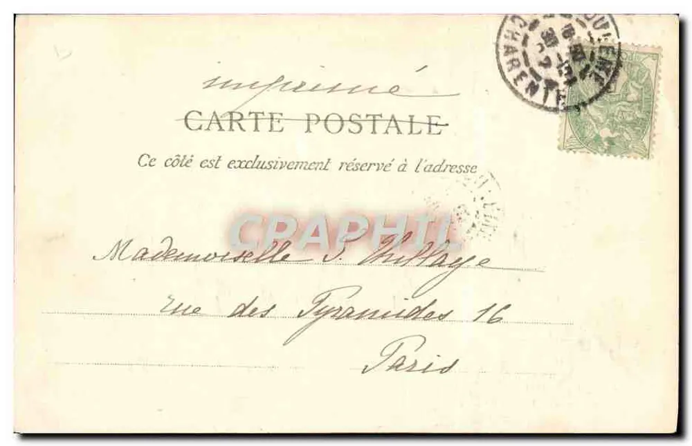 Angoulême — Quartier Saint-Cybard — Imprimerie Angoulême - 152 - Verso