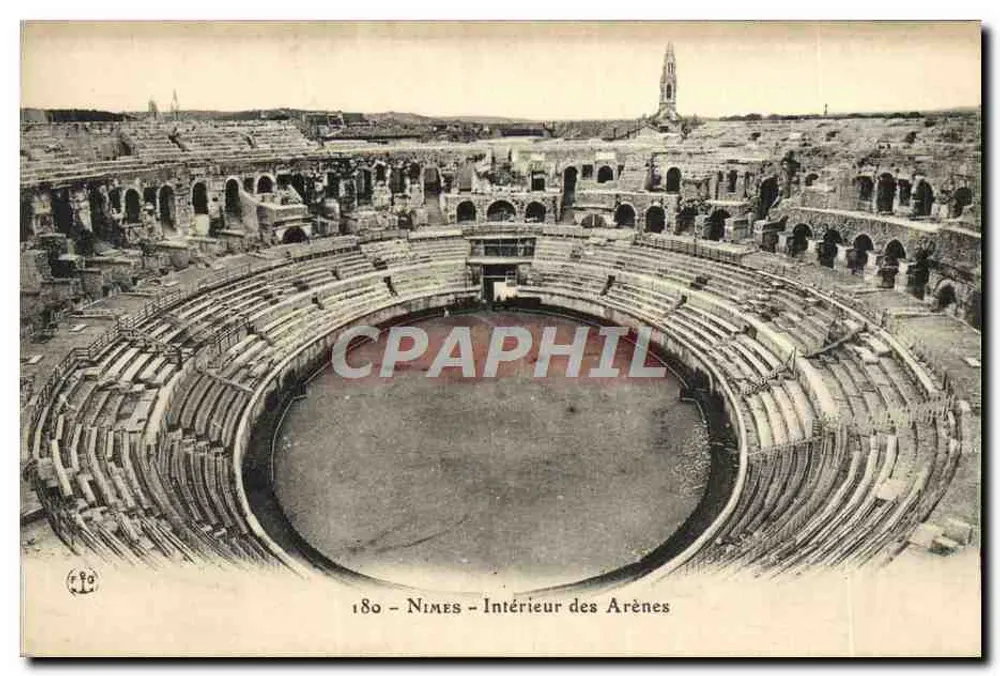 Nîmes — Interior das Arênes — n° 180 - Frente