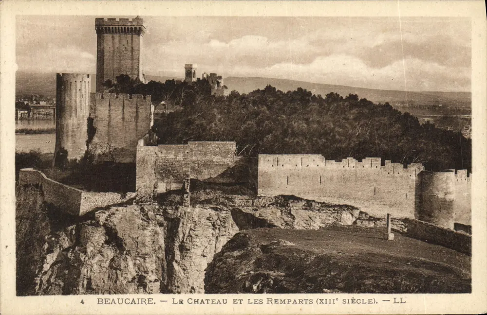 Beaucaire — Schloss und Mauern (13. Jahrhundert) — LL - Vorderseite