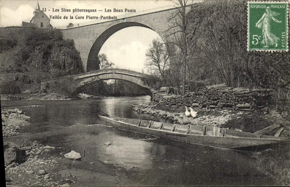 Les Deux Ponts — Tal der Cure Pierre-Perthuis — Pothièze, Verlag Avallon - Vorderseite