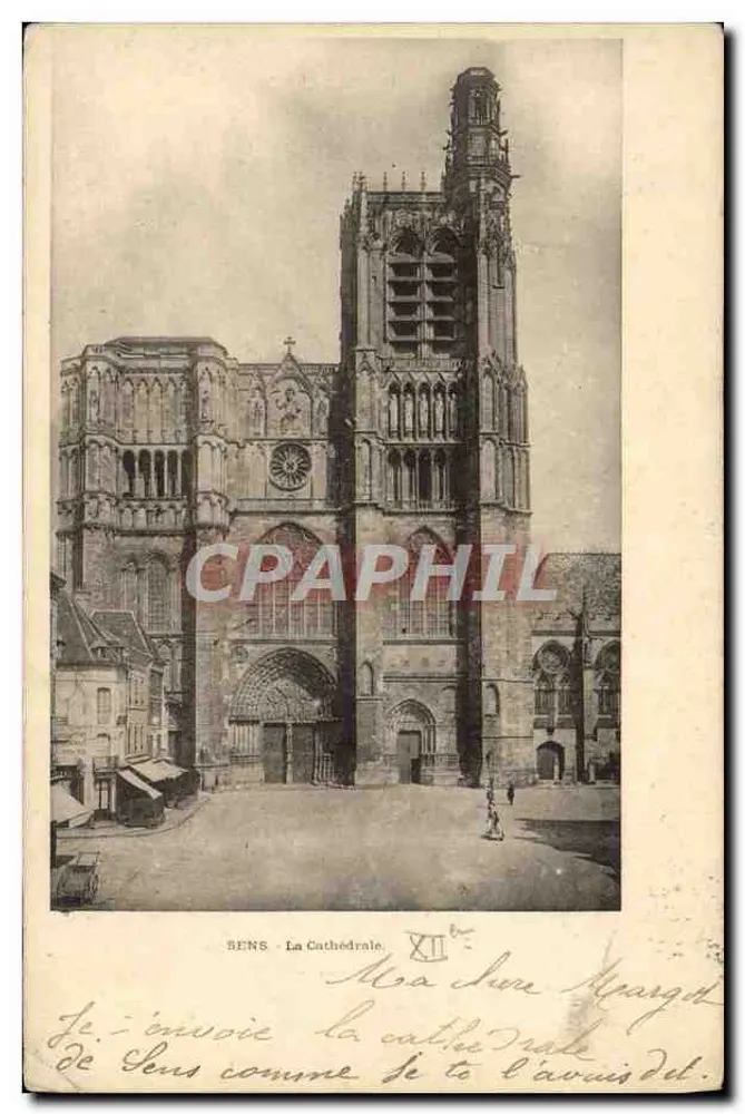 Sens - A Catedral — série XII — editor não visível - Frente