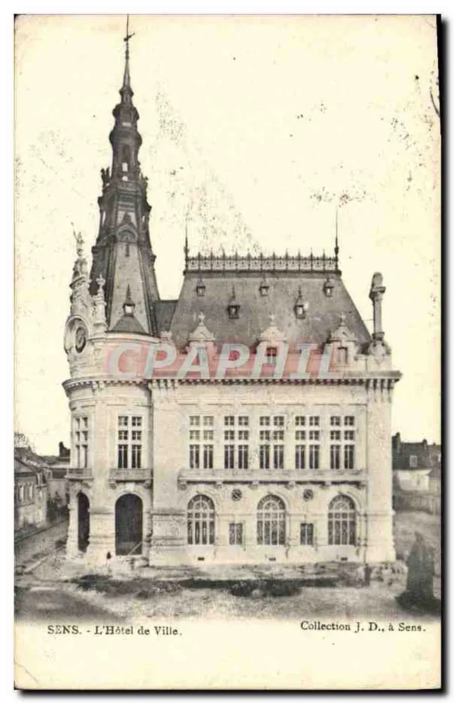 SENS - L'Hôtel de Ville — éditeur Collection J. D., à Sens - Frente