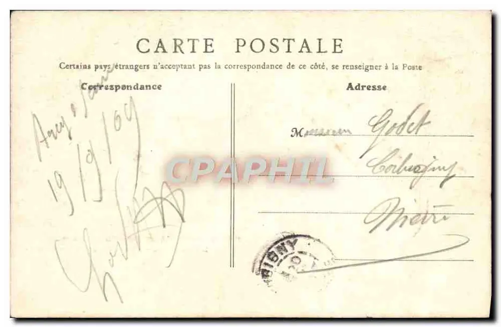 Saint-Moré — Eingang zum Tunnel (Südseite) — B. F., Paris, Nr. 109 - Rückseite