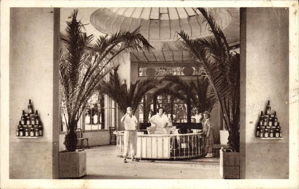 Pouguès-les-Eaux — Die Thermalbar — J. Le Marigny, Verlag - Vorderseite
