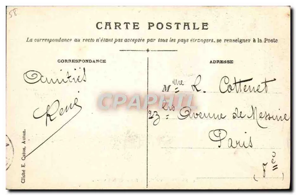 Em Morvan — Sauts de la Canche — Editor não visível, n° de série 50 - Verso