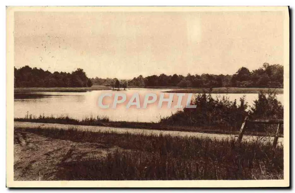 Künstlicher See am Eingang des Golfplatzes — Saint-Honoré-les-Bains — Nièvre - Vorderseite