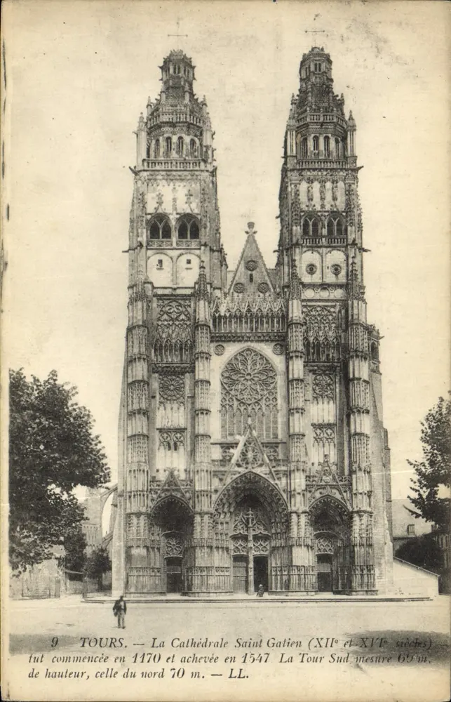 Tours — Die Kathedrale Saint Gatien (12. und 14. Jahrhundert) — LL Nr. 9 - Vorderseite