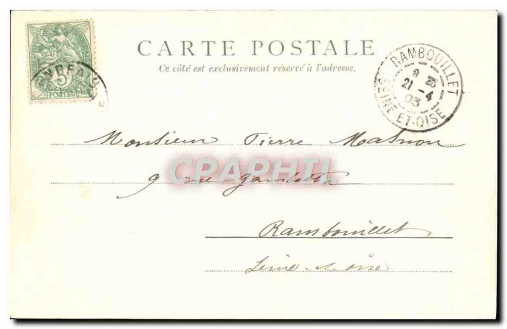 Château de Langeais — vue du château et du jardin à motifs — éditeur Langeais - Verso