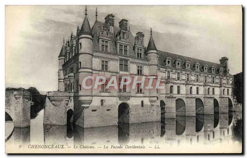 Chenonceaux — O Castelo — A Fachada Ocidental — LL - Frente