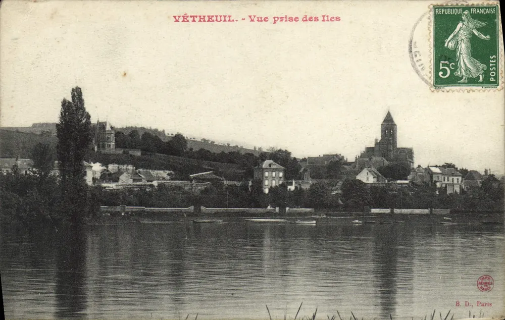 Vétheuil — Vista tirada das Ilhas — B.D., Paris - Frente