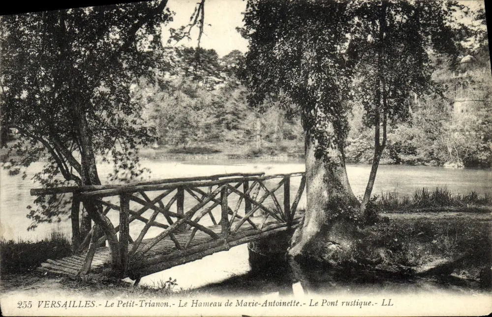Versailles - Der Petit Trianon - Das Hamlet von Marie-Antoinette - Der rustikale Brücke - LL - Vorderseite