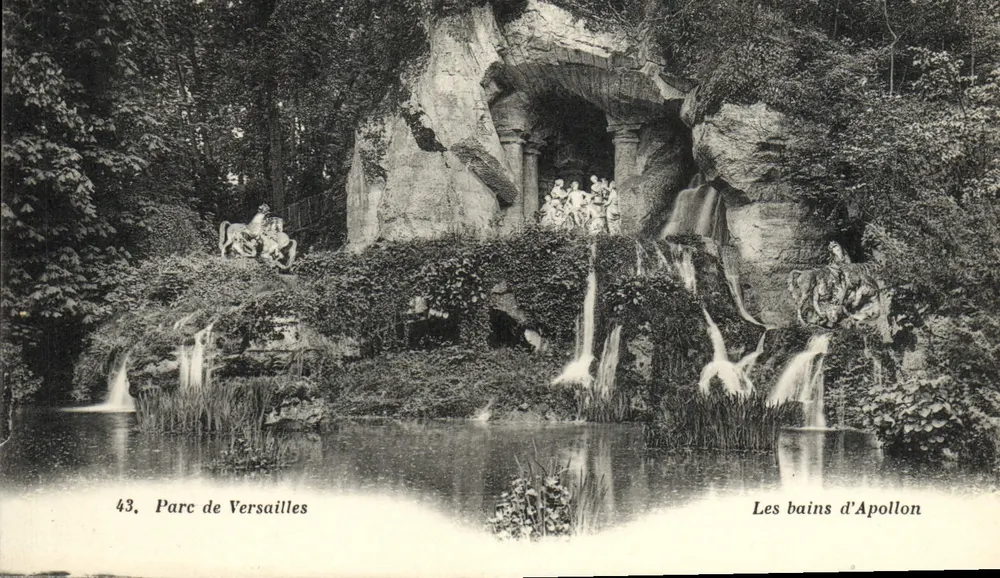 Os banhos de Apolo — Parque de Versalhes — Héliotypie A. Bourdier - Frente